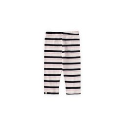ليقنز مضلع مخطط للأطفال 1-10 سنوات - لون بيج فاتح Kids' Striped Ribbed Leggings 1-10 Years - Ecru