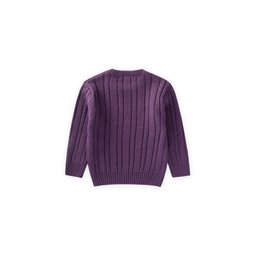 كنزة أطفال محبوكة بنفسجية - 1-8 سنوات Kids' Cable Knit Sweater - Purple, 1-8 Years