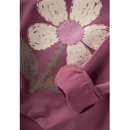 طقم سويتشيرت بناتي بنقشة - وردي عتيق (2-8 سنوات) Girls' Patterned Sweatshirt Set - Antique Pink (2-8 Years)