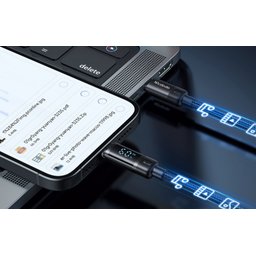 كابل بيانات MC Digial Display UCB-C إلى USB-C 60 واط بطول 1.2 متر MC Digial Display UCB-C to USB-C 60W Data Cable 1.2m