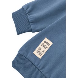 سويت شيرت أطفال موسمي بتفاصيل ملصق - أزرق نيلي (2-10 سنوات) Kids' Seasonal Sweatshirt with Label Detail - Indigo Blue (2-10 Years)