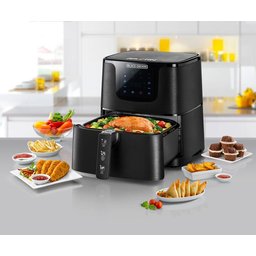 قلاية هوائية من بلاك+ديكر AF700-B5 حجم 4.3 لتر باللون الاسود Black&Decker AF700-B5 Air Fryer 4.3L black