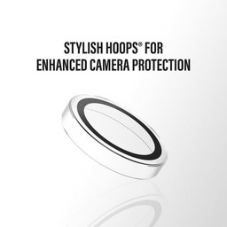 واقي عدسات الكاميرا بحلقات فضية لامعة للاي فون 17 برو ماكس Transparent Lens Protector - Rings