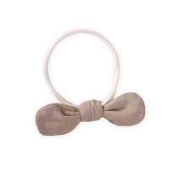 باندانا شعر للأطفال بشريط رفيع - لون فيزون Baby Hair Bandana with Thin Ribbon - Mink Color
