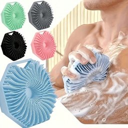 فرشاة استحمام سيليكون لتدليك وتنظيف الجسم – سهلة التنظيف وسريعة الجفاف Silicone Body Scrubber – Soft Bristle Shower Brush, Easy-Clean & Quick-Dry