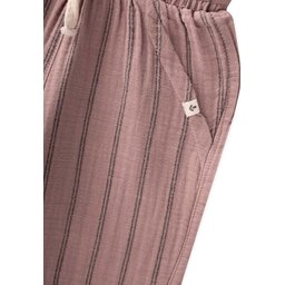 بنطلون شالوار موسلين للأطفال 1-6 سنوات - نحاسي بخطين Muslin Harem Pants for Kids 1-6 Years - Copper Double Striped