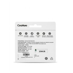 هارد تخزين SSD فائق السرعة ماركة CeaMere حجم 256GB جيجابايت - أداء خارق وتجربة استجابة فورية لأجهزة الكمبيوتر واللابتوب CeaMere 256GB Solid State Drive (SSD) - High-Speed 2.5-inch Internal Storage Upgrade for Desktop and Laptop Computers