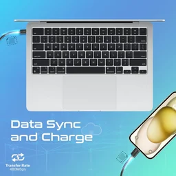 كابل شحن بروميت تايب سي إلى تايب سي إيكولاين بقدرة 60 واط من النسيج المجدول Promate EcoLine-CC120 Ultra-Fast 60W Power Delivery USB-C to USB-C Cable