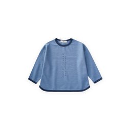 تي شيرت أطفال بأكمام طويلة وقصة واسعة، 2-8 سنوات، أزرق نيلي Kids' Loose Fit Long Sleeve T-Shirt, 2-8 Years, Indigo Blue