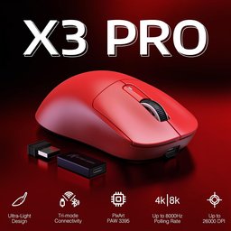 ماوس ألعاب أتاك شارك G3 PRO لاسلكي ثلاثي الاتصال مع قاعدة شحن مغناطيسية RGB ATTACK SHARK G3 PRO Tri-Mode Wireless Gaming Mouse with RGB Magnetic Charging Dock