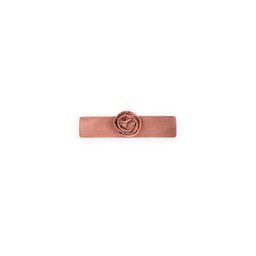 باندانا مطاطية من الموسلين بتصميم وردة - لون خوخي Muslin Rose Design Elastic Bandana - Peach