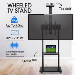 ستاند تلفزيون للشاشات من 32 إلى 70 إنج، يتحمل وزن 80 كغم TV Stand for 32–70 Inch Screens, 80kg Load Capacity