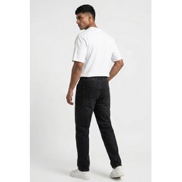 بنطلون جينز رجالي بقصة مريحة Baggy 30076 - أسود Men's Relaxed Fit Baggy Jeans 30076 - Black