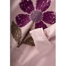 طقم سويتشيرت بناتي منقوش - وردي فاتح (2-8 سنوات) Girls' Patterned Sweatshirt Set - Powder Pink (2-8 Years)