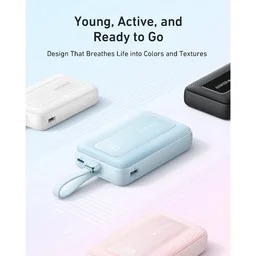 انكر - شاحن طوارئ Zolo مزود بكيبل نوع سي مدمج بقدرة 10000 مللي امبير وبقوة شحن 30 واط - اسود Anker Power Bank 10K 30W Built-In USB-C Cable Black