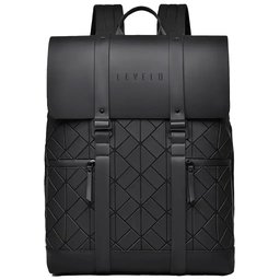 حقيبة ظهر للسفر من جلد البولي يوريثان من ليفيلو كاين Levelo Caen PU Leather Travel BackPack
