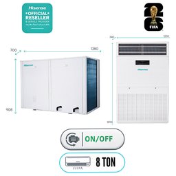 سبلت هايسنس عامودي سعة 8 طن مع نظام On/Off ووحدة خارجية بمروحتين Dual Fan Hisense 8 Ton Floor Standing Split Air Conditioner with On/Off Operation and Dual-Fan Outdoor Unit