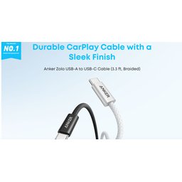 كيبل أنكر زولو من USB-A إلى USB-C بطول 3.3 قدم Anker Zolo USB-A to USB-C Cable 3.3ft