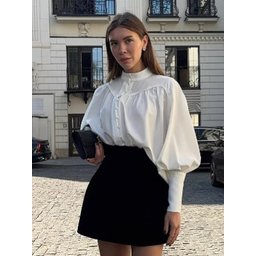 قميص أبيض بطراز فرنسي White Shirt French style