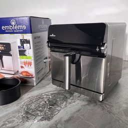 قلايه 8 لتر داخل ستيل دبل هيتر دبل جنل Air fryer 8L