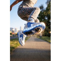 حذاء رياضي Muggo FLOW للأطفال بعجلات وإضاءة - أزرق Muggo FLOW Kids' Light-Up Roller Sneaker Sports Shoes - Blue