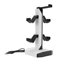 ستاند ديدسكول RGB متعدد الوظائف لليدات والسماعة DEADSKULL RGB Multifunctional Headset & Dual Controller Stand