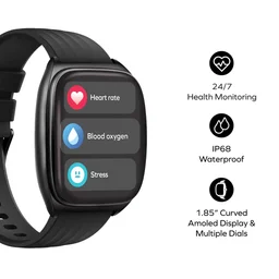 موماكس ساعة كورفكس (أسود) 1-WEAR Curvex Smart Watch (Black)