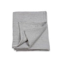 بطانية موسلين عضوية 90x100 سم مخططة رفيعة - رمادي دخاني Organic Muslin Blanket 90x100cm - Smoky Grey Thin Striped
