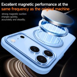 كفر آيفون 18 برو ماكس أكريليك من سيلادا مع ماك سيف ومسند دوّار iPhone 18 Pro Max SULADA Frosted MagSafe 360° Rotating Case
