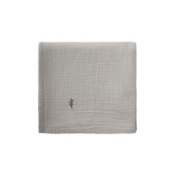بطانية موسلين مطرزة 90x100 سم - أخضر نعناعي Embroidered Muslin Blanket 90x100 cm - Mint Green