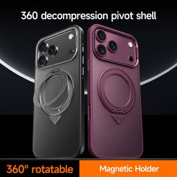 كفر آيفون 18 برو ماكس أكريليك من سيلادا مع ماك سيف ومسند دوّار iPhone 18 Pro Max SULADA Frosted MagSafe 360° Rotating Case