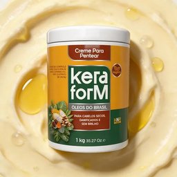 كريم تصفيف وتنعيم الشعر بالزيوت البرازيلية كيرافورم للتغذية والتحكم بالتطاير KeraForm Brazilian Oils Leave-In Combing Cream