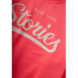 سويت شيرت شتوي بناتي مطبوع من 8-12 سنة - مرجاني Printed Girls' Winter Sweatshirt 8-12 Years - Coral