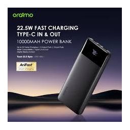 بنك طاقة Oraimo Toast بسعة 22.5 بايت وسعة 10000 مللي أمبير/ساعة وقوة 22.5 واط Oraimo Toast 22.5 Byte 10000mAh 22.5W Power Bank