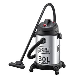 مكنسة كهربائية من بلاك+ديكر WV1610-B5 حجم 30لتر للكنس الجاف والرطب قوة 1610واط Black&Decker WV1610-B5 30L WET AND DRY VACUUM CLEANER 1610W