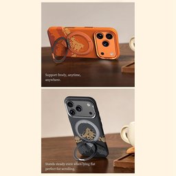 كفر آيفون 18 برو ماكس كيفلار من سيلادا مع ماك سيف ومسند دوّار iPhone 18 Pro Max SULADA Kevlar MagSafe 360° Rotating Case