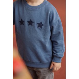 سويت شيرت أطفال قطني موسمي أزرق نيلي 1-7 سنوات Kids' Seasonal Cotton Sweatshirt 1-7 Years - Indigo Blue
