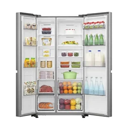 ثلاجة هايسنس بابين متقابلين 869 لتر RS869N4ASU Side-by-Side Refrigerator 869L – Inox