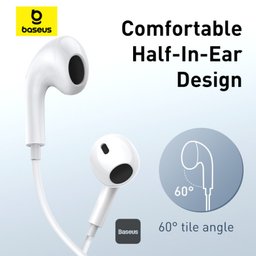 سماعات أذن سلكية Baseus Encok CZ17 من النوع C Baseus Encok CZ17 Type C Wired Earphones
