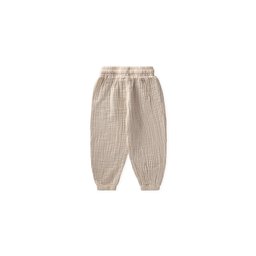 بنطلون شالوار موسلين للأطفال 1-6 سنوات - أخضر فاتح مخطط Muslin Harem Pants for Kids 1-6 Years - Soft Green Striped