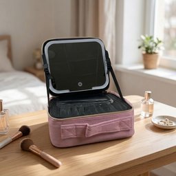 حقيبة مكياج مع مرآة وانارة Makeup Bag with Lighted Mirror