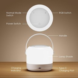 مصباح ليلي Oraimo SmartLamp Go بإضاءة RGB وقدرة 4.5 واط – أبيض Oraimo SmartLamp Go 4.5W RGB Night Light - White