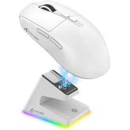 ماوس ألعاب أتاك شارك X6 فائق الخفة مع قاعدة شحن مغناطيسية وإضاءة RGB ATTACK SHARK X6 Tri-Mode Wireless Gaming Mouse with Magnetic Charging Dock