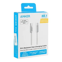 كيبل أنكر زولو يو إس بي سي إلى يو إس بي سي للشحن السريع (240 واط، 3.3 قدم) Anker Zolo USB-C to USB-C Braided Fast Charging Cable (240W, 3.3ft)