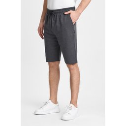شورت رجالي 3 قطع بقصة مريحة بخصر مطاطي وجيوب جانبية - أسود، كحلي، أنثراسيت Men's 3-Pack Regular Fit Comfortable Shorts with Elastic Waist and Side Pockets - Black, Navy, Anthracite
