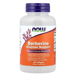 بربرين لدعم مستويات سكر الدم – 400 ملغ، 60 كبسولة هلامية ناو فود Berberine Glucose Support, 60 Softgels