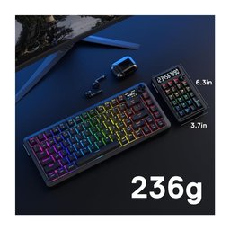كيبورد أرقام ميكانيكي لاسلكي ريدراجون K733-RGB-WL كوف | إضاءة RGB، بلويتوث ولابتوث، للألعاب والكتابة Redragon K733-RGB-WL Cove Wireless Mechanical Numpad Keyboard | RGB, Bluetooth, Wireless, Gaming & Everyday Typing