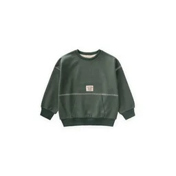 سويت شيرت Karyoka أوفر سايز بتفاصيل للأطفال 2-8 سنوات - أخضر كاكي Karyoka Detailed Oversize Sweatshirt for Kids 2-8 Years - Khaki Green