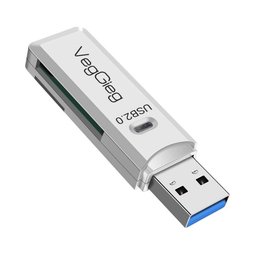 قارئ بطاقة SD و MicroSD VegGieg – USB 2.0 VegGieg V-C203 SD & MicroSD Card Reader - USB 2.0