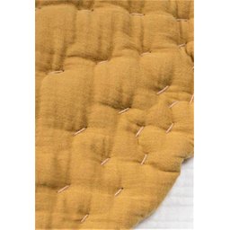 مفرش لعب أطفال من الموسلين بتصميم ورقة شجر 105x80 سم - خردلي Muslin Leaf Baby Play Mat 105x80 cm - Mustard